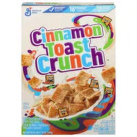 Cinnamon Toast Crunch Whole Wheat & Rice Cereal, Sweetened, Crispy, 12 Ounce