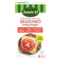 Jennie-O Turkey Burgers, Seasoned, 90%/10%, 2 Pound