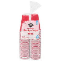 First Street Party Cups, Red Plastic, 18 Ounce - 100 Each