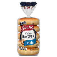 Sara Lee Deluxe Plain Pre-Sliced Bagels - 5 Each