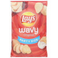 Lay's Potato Chips, Original, Wavy, Party Size, 13 Ounce