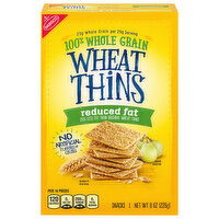 Wheat Thins Snacks, Reduced Fat, 100% Whole Grain - 8 Ounce