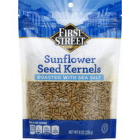 First Street Sunflower Seed Kernels, Roasted with Sea Salt, 8 Ounce