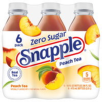 Snapple Zero Sugar Peach Tea - 6 Each
