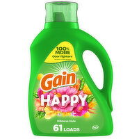 Gain Liquid Laundry Detergent, Happy, Hibiscus Hula, 61 loads - 88 Fluid ounce