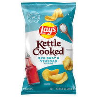 Lay's Potato Chips, Sea Salt & Vinegar Flavored, Kettle Cooked - 8 Ounce