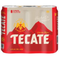 Tecate Lager Beer - 3 Each