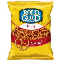 Rold Gold Pretzels, Thins, Original - 4 Ounce
