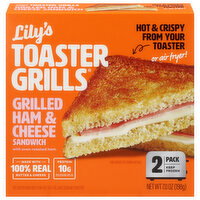 Lily's Toaster Grills Grilled Ham & Cheese Sandwich With Oven Roasted Ham - 2 Each