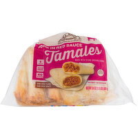 Del Real Tamales, Pork in Red Sauce - 6 Each