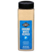 First Street Ground White Pepper - 20 Ounce