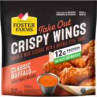 Foster Farms Take Out Classic Buffalo Crispy Chicken Wings, Frozen