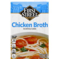 First Street Chicken Broth, 48 Ounce