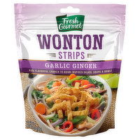 Fresh Gourmet Wonton Strips, Garlic Ginger - 3.5 Ounce