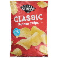 First Street Potato Chips, Classic, Party Size - 16 Ounce