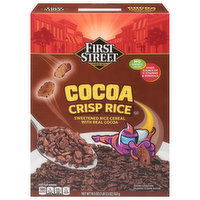 First Street Cereal, Crisp Rice, Cocoa - 19.5 Ounce