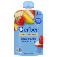 Gerber Sitter (6+ Months) Apple Mango Strawberry Fruit Blends - 3.5 Ounce