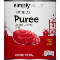 Simply Value Tomato Puree, Specific Gravity 1.045 - 105 Ounce