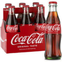 Coca-Cola Soda Soft Drink, 8oz, 6 Each