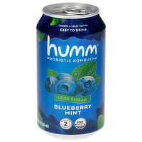 Humm Probiotic Less Sugar Blueberry Mint Kombucha - 12 Fluid ounce