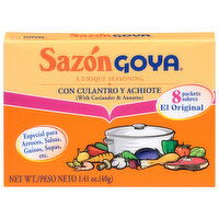 Sazon Goya Seasoning, Coriander & Annatto - 8 Each