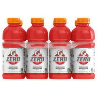 Gatorade Thirst Quencher, Fruit Punch, Zero Sugar, 8 Each