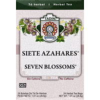 Tadin Herbal Tea, Seven Blossoms, No Caffeine, Bags - 24 Each