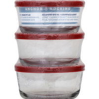 Anchor Hocking Container + Lid, 2 Cup - 3 Each