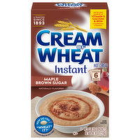 Cream of Wheat Hot Cereal, Maple Brown Sugar, Instant, 6 Each