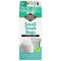 First Street 4 Gallon Small Trash Bags - 25 Each