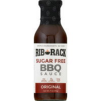 Rib Rack BBQ Sauce, Sugar Free, Original - 11 Ounce