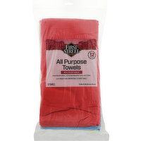 First Street All Purpose Towels, Microfiber - 12 Each