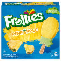 Frollies Fruity Ice Pops, Pineapple - 6 Each