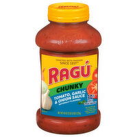 Ragu Sauce, Tomato, Garlic & Onion, Chunky - 45 Ounce