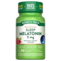 Nature's Truth Sleep Melatonin, 5 mg, Fast Dissolve Tablets, Natural Berry Flavor - 90 Each