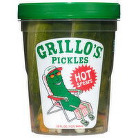 Grillo's Pickles Spears, Hot - 32 Fluid ounce