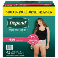 Depend Underwear, Maximum, Medium, Stock Up Pack - 42 Each