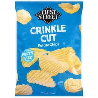 First Street Potato Chips, Crinkle Cut, Party Size, 16 Ounce