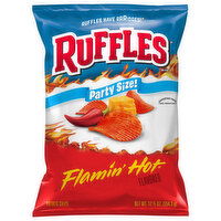 Ruffles Potato Chips, Flamin' Hot Flavored, Party Size - 12.5 Ounce