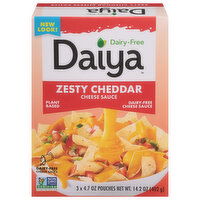 Daiya Cheese Sauce, Dairy-Free, Zesty Cheddar - 3 Each