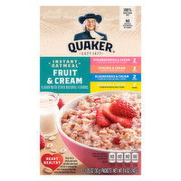 Quaker Instant Oatmeal, Fruit & Cream - 8 Each