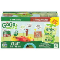 GoGo Squeez Applesauce, Fruit on the Go, Variety Pack, Family Size - 20 Each