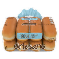 Artesano Hot Dog Buns, Brioche - 8 Each