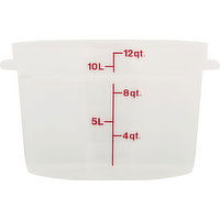 Cambro Food Container, Translucent, Round, 12 Quart, 1 Each