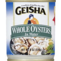 Geisha Oysters, in Water, Whole - 8 Ounce