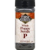 First Street Poppy Seeds, Whole, 14 Ounce