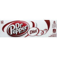 Dr Pepper Soda, Diet, 12 Pack, 12 Each