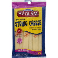 Haolam String Cheese, Low Moisture, Mozzarella, Part Skim - 6 Ounce