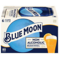 Blue Moon Beer, Non-Alcoholic, Belgium White - 6 Each