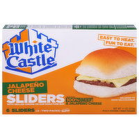 White Castle Sliders, Jalapeno Cheese, 6 Each